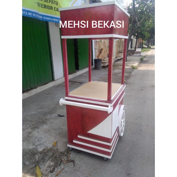 Gerobak minuman kekinian praktis