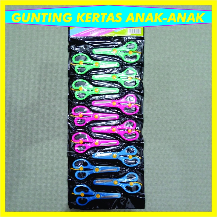 

GUNTING KERTAS ANAK-ANAK FANCY KIDS SCISSOR / GUNTING ANAK-ANAK SERBA GUNA (12Pcs)