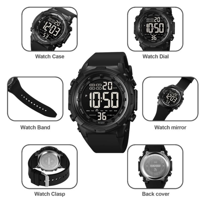 SKMEI 1845 Jam Tangan Pria Digital Sport Watch Anti Air 5 Bar