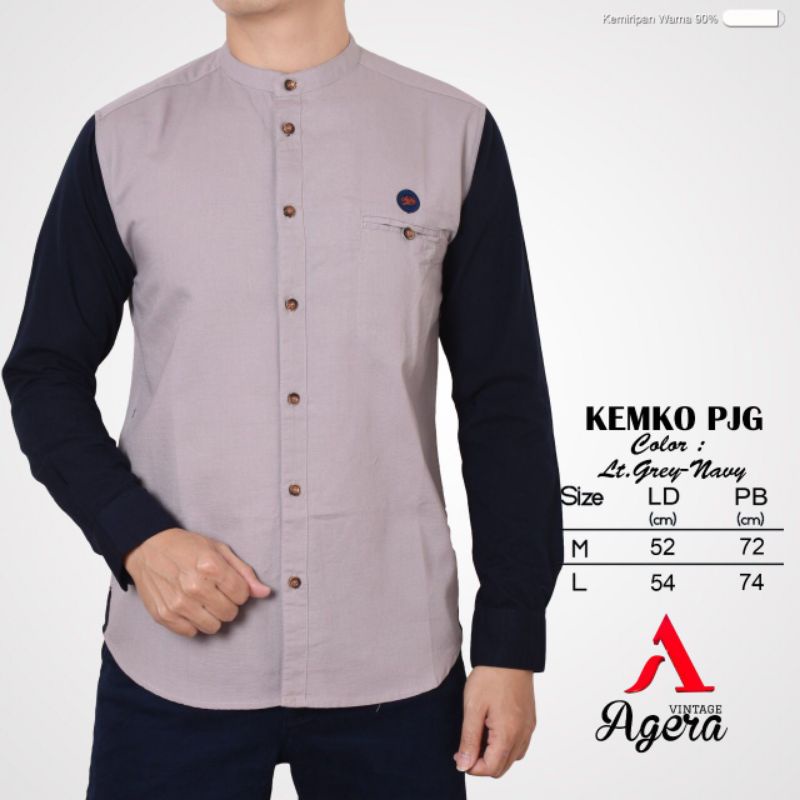 [ NEW MODEL ] BAJU KURTA KEMEJA KOKO KEMKO PRIA LENGAN PANJANG ORIGINAL TERBARU KOMBINASI AGERA