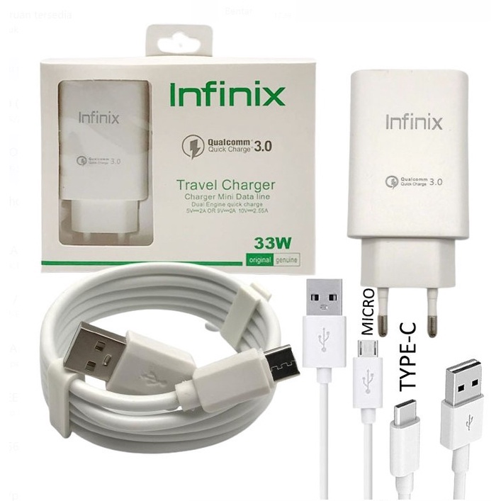 TRAVEL ADAPTOR - CASAN - CHARGER INFINIX 33W FAST CHARGING