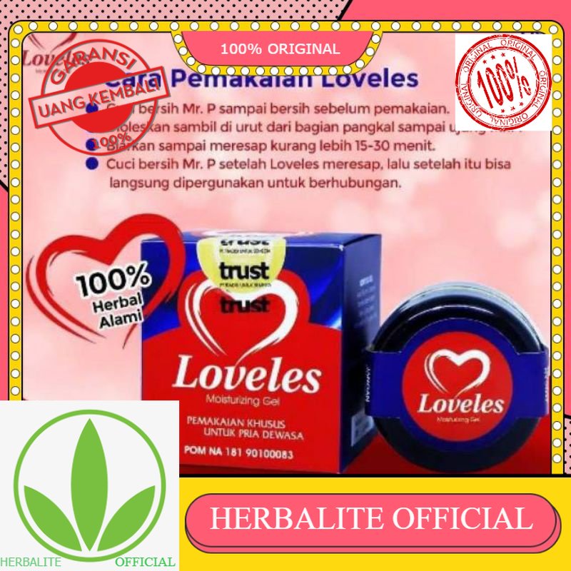 100% ORIGINAL Loveless Mousturizing Gel Oles Original Loveles Asli - Obat Stamina Pria Kuat - Jundo