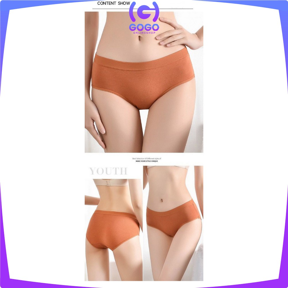 GOGO-P62 Celana Dalam Wanita Katun Polos CD Cewek Sexy /  Pakaian Dalam Wanita / Anderwear Kolor Wanita Dewasa