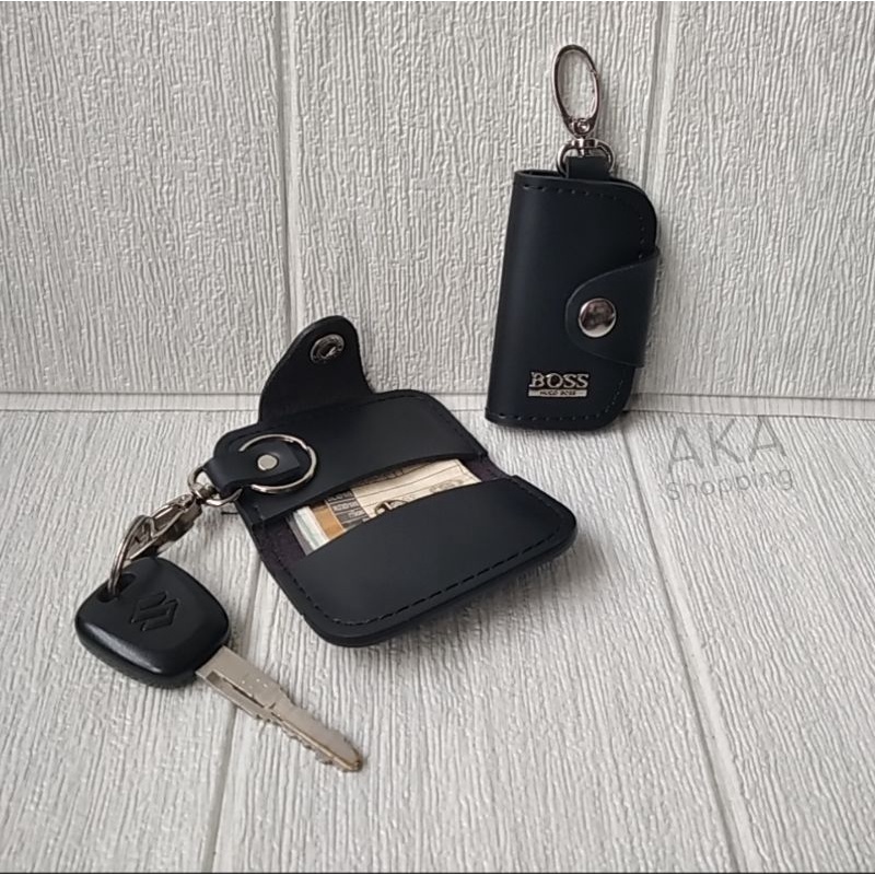 [HG BOSS11] Elegan Mini Dompet STNK Gantungan Kunci Mobil Motor