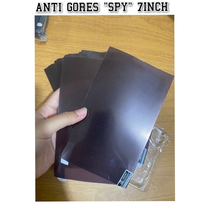 Anti gores spy / hitam universal 7&quot; , 12” dan 15” bisa di potong universal inchi inci