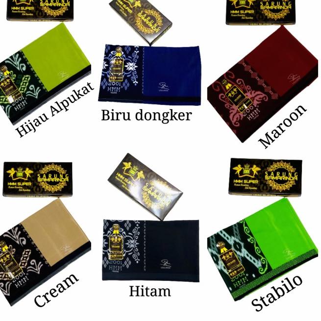 SARUNG SAMARINDA HMM POLOS - Hitam
