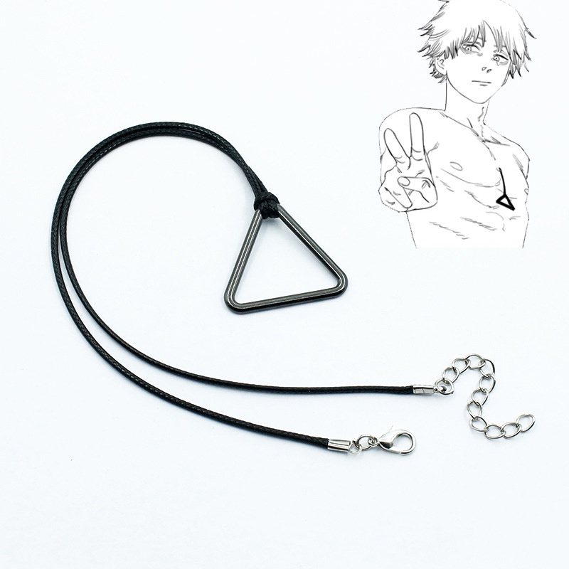 Kalung Rantai Titanium Steel Liontin Kartun Anime Devil Hunter Denji Gaya Punk Untuk Pria / Wanita