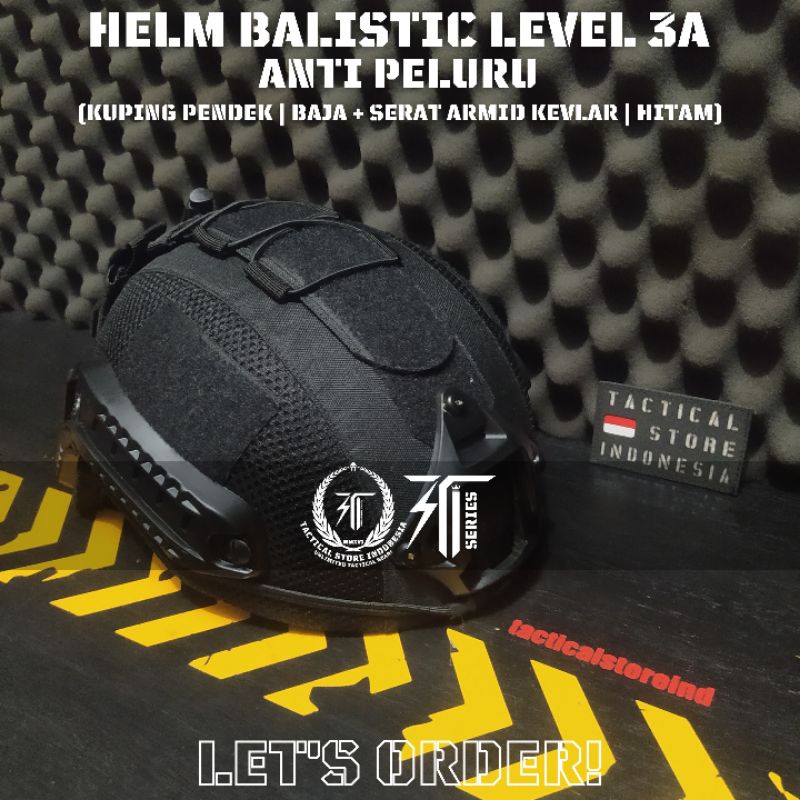 PROMO DISCOUNT Helm Balistik Tactical Anti Peluru Balistic Level 3A (Stock Terbatas) - Kuping Pendek