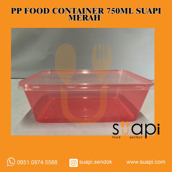 Food Container SUAPI 750ml - Thinwall - Kotak Makan Warna