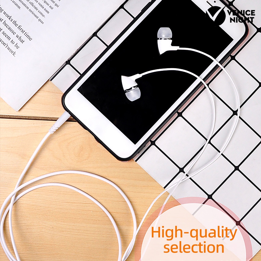 (VNEP) (Berkabel) Earbud High Fidelity 6D Mega Bass Universal 3.5mm In-ear Student Surround Gaming Earbud untuk Lari