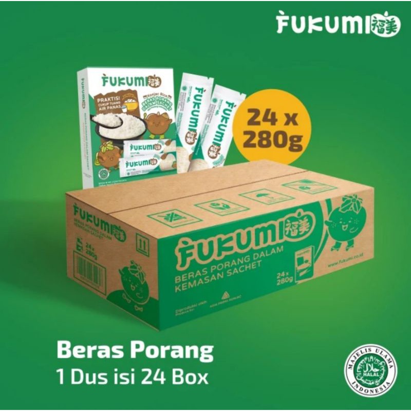 

Fukumi Box 1 DUS isi 24 box @7 sachet Beras Porang