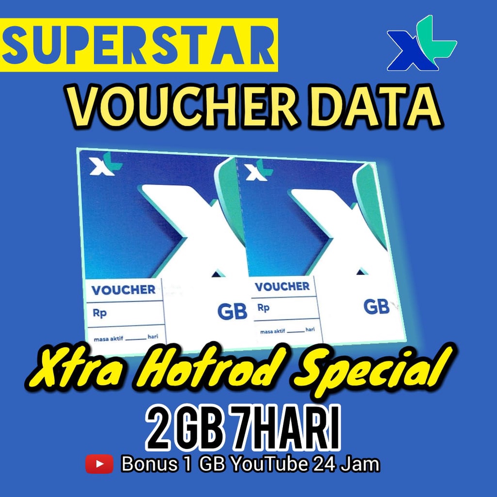 VOUCHER XL 1.5 GB 7 Hari Xtra Hotrod Special