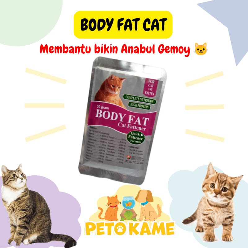 BODY FAT CAT 50gr | Vitamin Suplemen Penggemuk badan kucing bodyfat