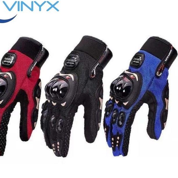 Sarung Tangan VINYX Motor Gloves Finger Touch ScreenFull MCS-01C Glov - MCS01C Biru, XL