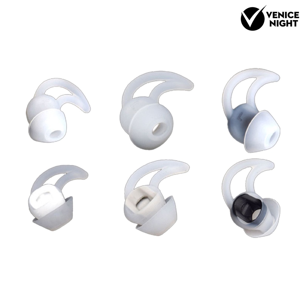 (VNEP) (Berkabel) 6Pcs Silicone In-Ear Earbud Tips Penutup Pelindung untuk BOSE Soundsport QC20 QC20i IE2 IE3