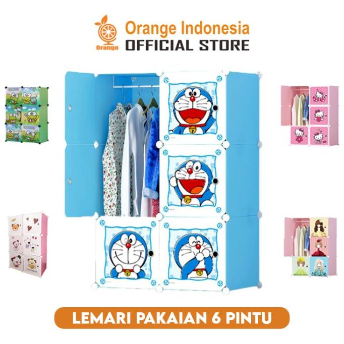 

Lemari Portable Plastik karakter serbaguna 6 Pintu Mudah Dirakit stock ready