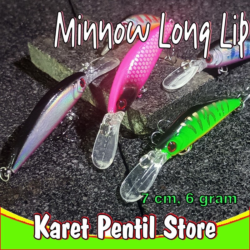 1 buah Minnow Lidah Panjang 7 cm 6 gram