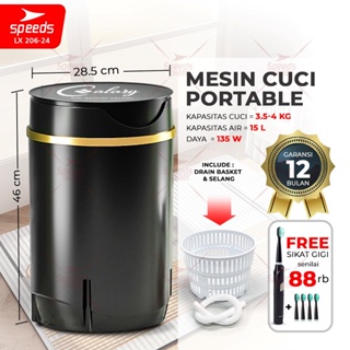 SPEEDS Mesin Cuci Mini Dapat Dilipat Portable Mini Washing Machine Hemat Daya Simple 206-24