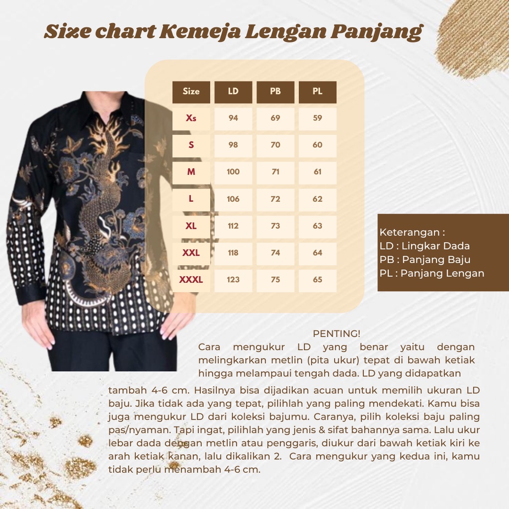 Hem Batik Pria Merak Bagus | Baju Batik Kerja Pria