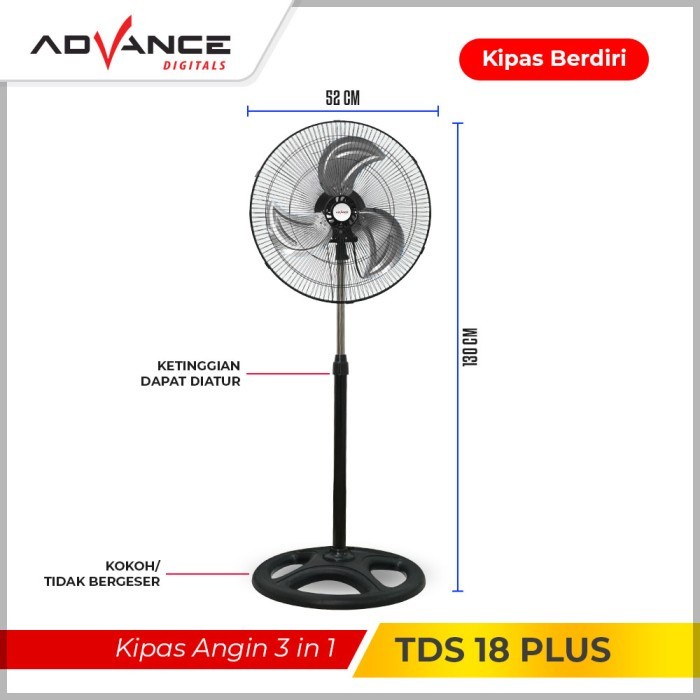 Kipas Angin Advance TDS-18 Plus / TDS 18 Plus 3in1 Kipas