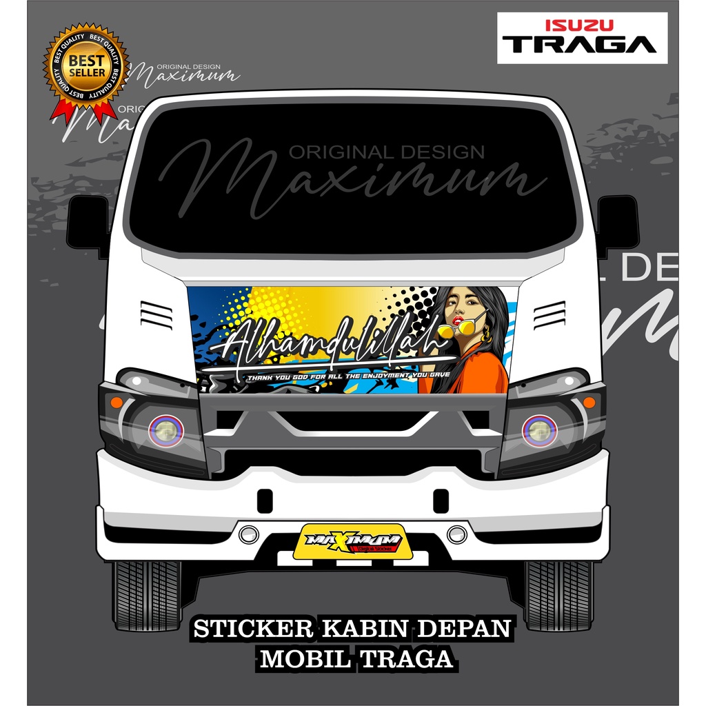 STICKER KABIN DEPAN  ISUZU TRAGA /STICKER KABIN  DEPAN ISUZU TRAGA CUSTOM-DUNIASTICKER-A10