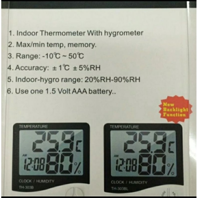 Thermometer / Hygrometer Digital SANFIX TH303B indor and outdor