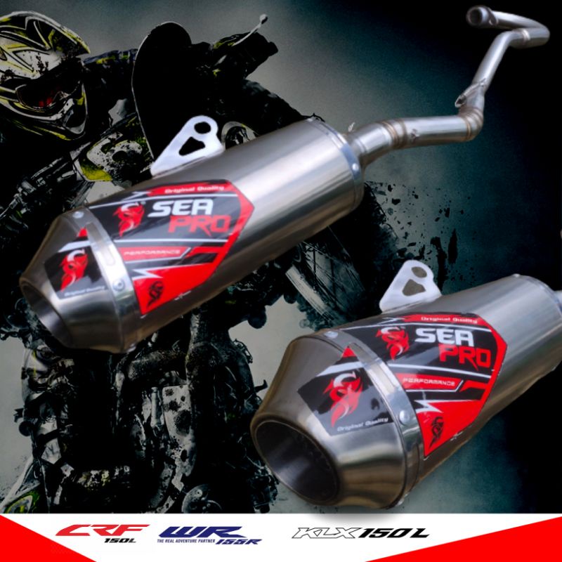 Knalpot CRF150 KLX150 WR155 D-TRACKER ORI Sea Pro Exhaust Type GT3