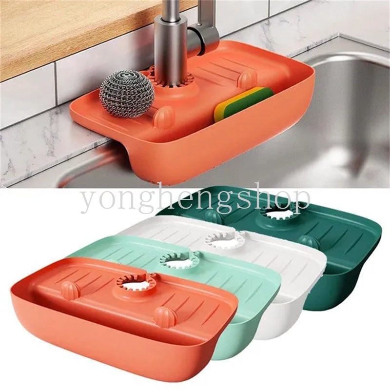 Keranjang Pengering Sabun / Spons Bahan Silikon Anti Cipratan Untuk Wastafel Dapur / Kamar Mandi