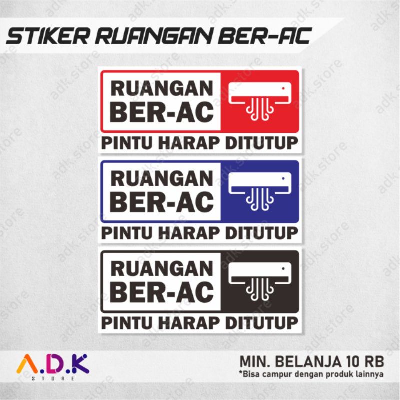

STIKER RUANGAN BER-AC (23,5x10cm)
