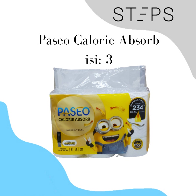 TISSUE PASEO KITCHEN TOWEL 3 ROLLS/70 SHEETS / TISU DAPUR/ TISU MINYAK/ TISU GORENG
