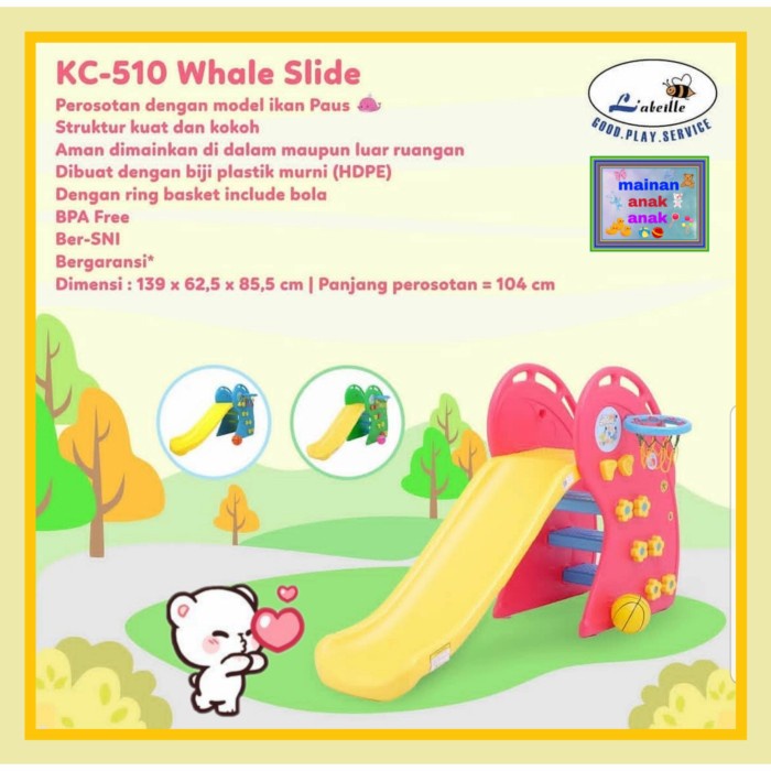 Mainan Luar Ruang Perosotan Anak L'Abielle (Kc.1002)