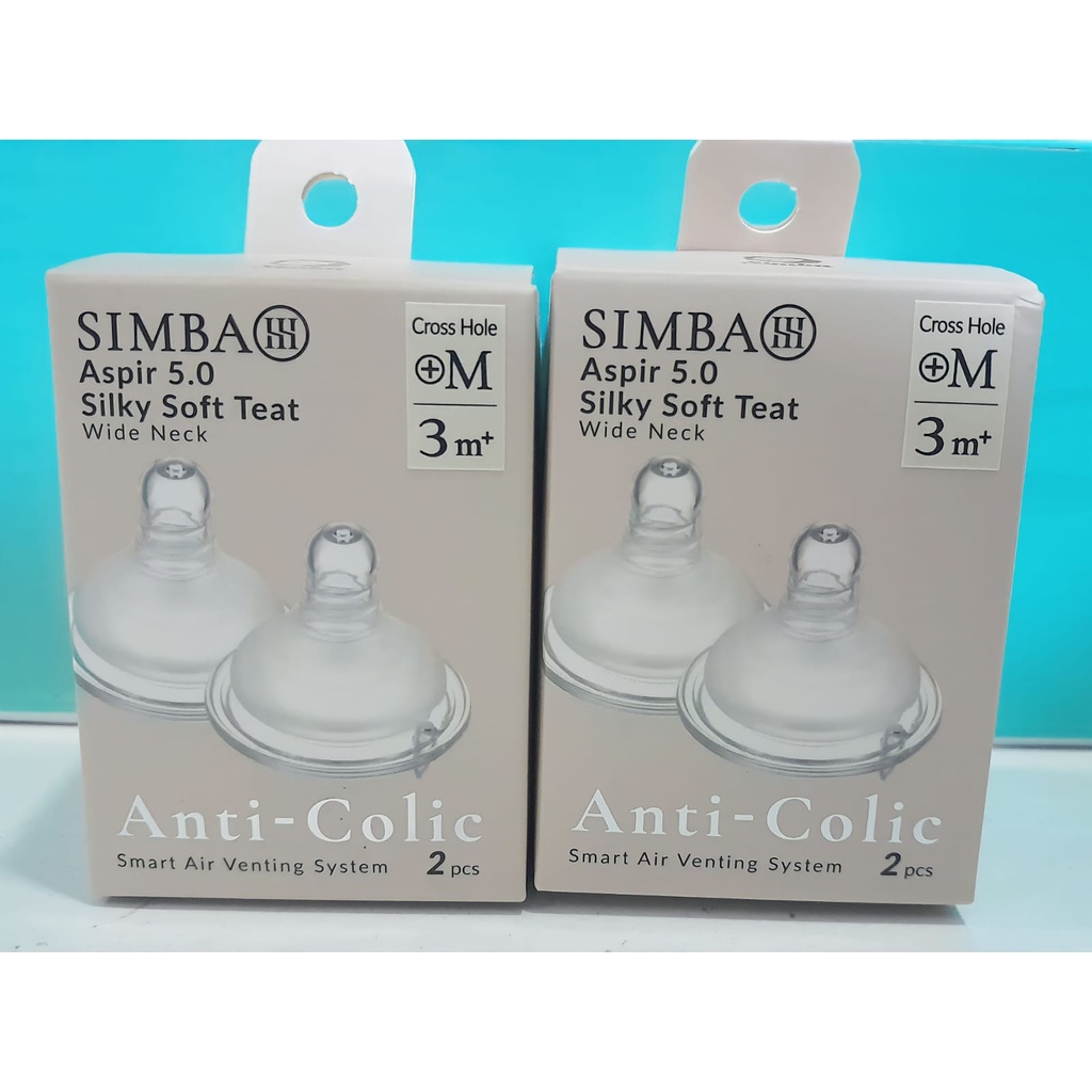 Simba Mother Touch Anti Colic Wide Neck Nipple / Nipple Leher Tebal