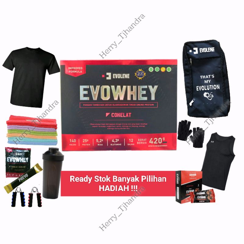 EVOLENE Whey Protein EVOWHEY | isi 12 sachet BPOM &amp; HALAL | bcaa gluthamine