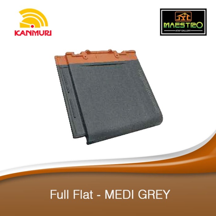 Kanmuri Genteng Keramik Full Flat Grey