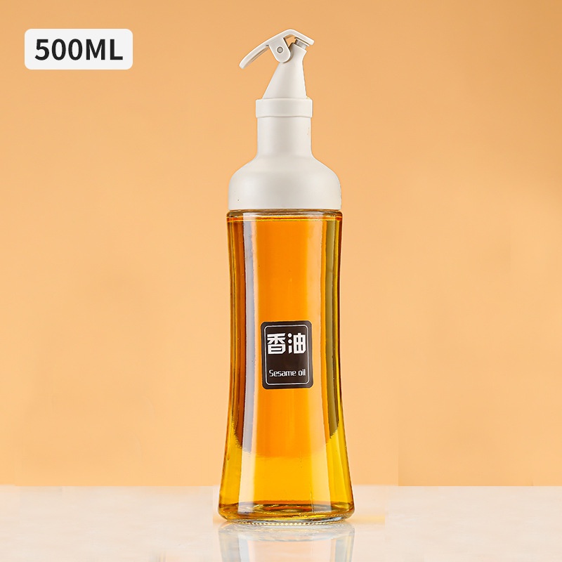 (500GR) SHENAR FANCY GLASS OIL BOTTLE - BOTOL MINYAK GORENG KECAP CUKA / BOTOL KACA / WADAH MINYAK / PERLENGKAPAN DAPUR / COOKING OIL DISPENSER TUTUP