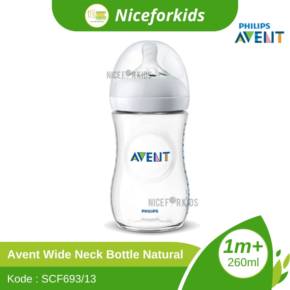 Avent Wide Neck Bottle 125 ml / Avent Wide Neck Bottle 260 ml / Botol Susu Anak