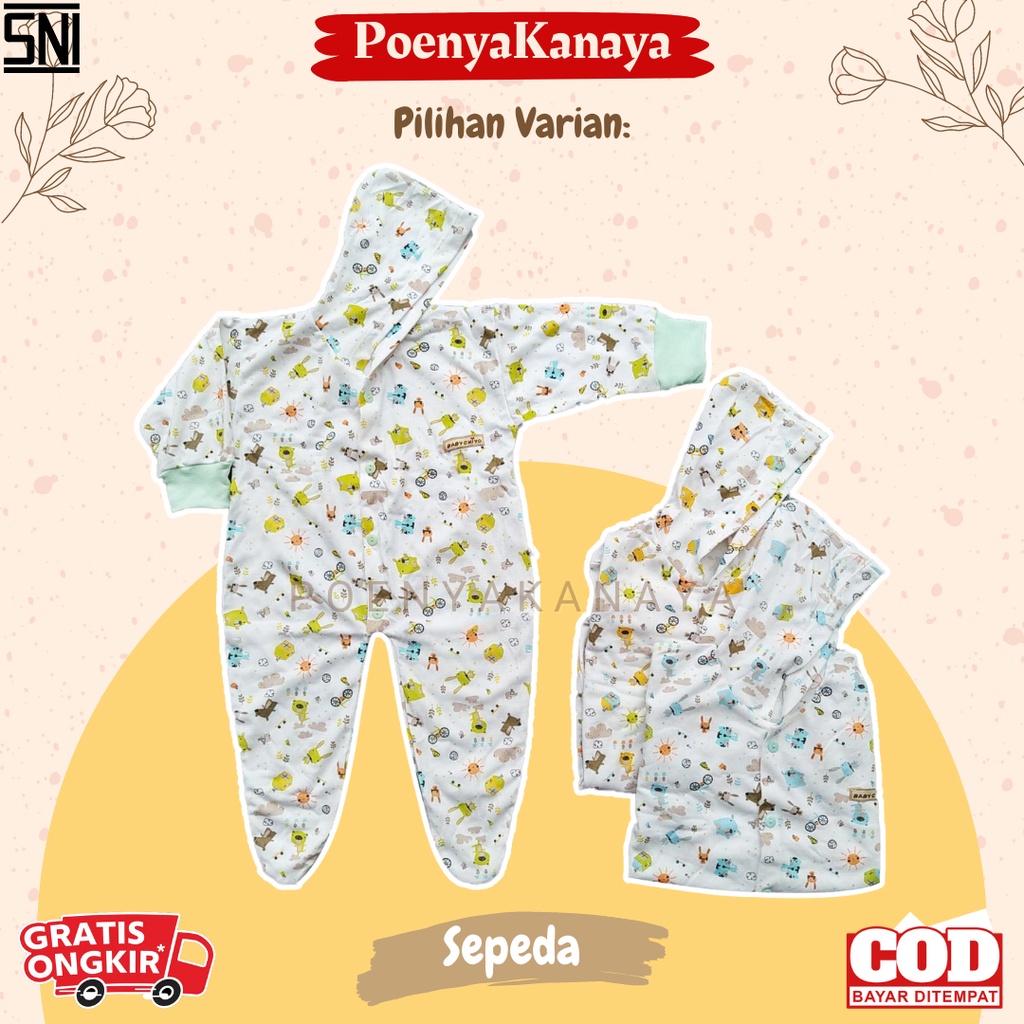 Chiyo Sleepsuit Bayi Topi TUTUP Kaki 0-6 Bulan SNI KD05