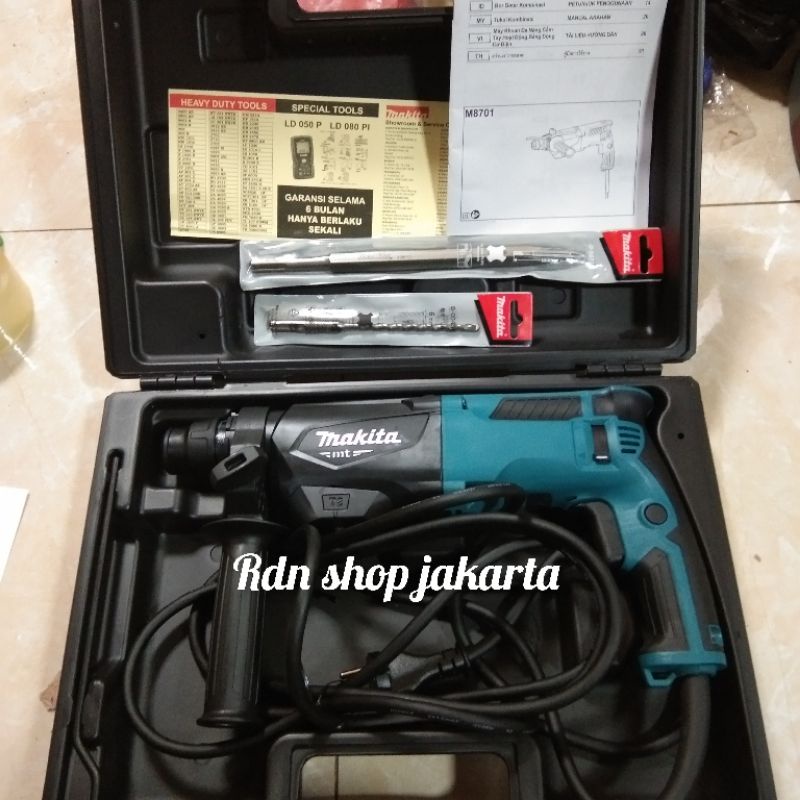 mesin bobok beton hammer drill Makita MT8701 mesin bor dan bobok beton makita mt8701