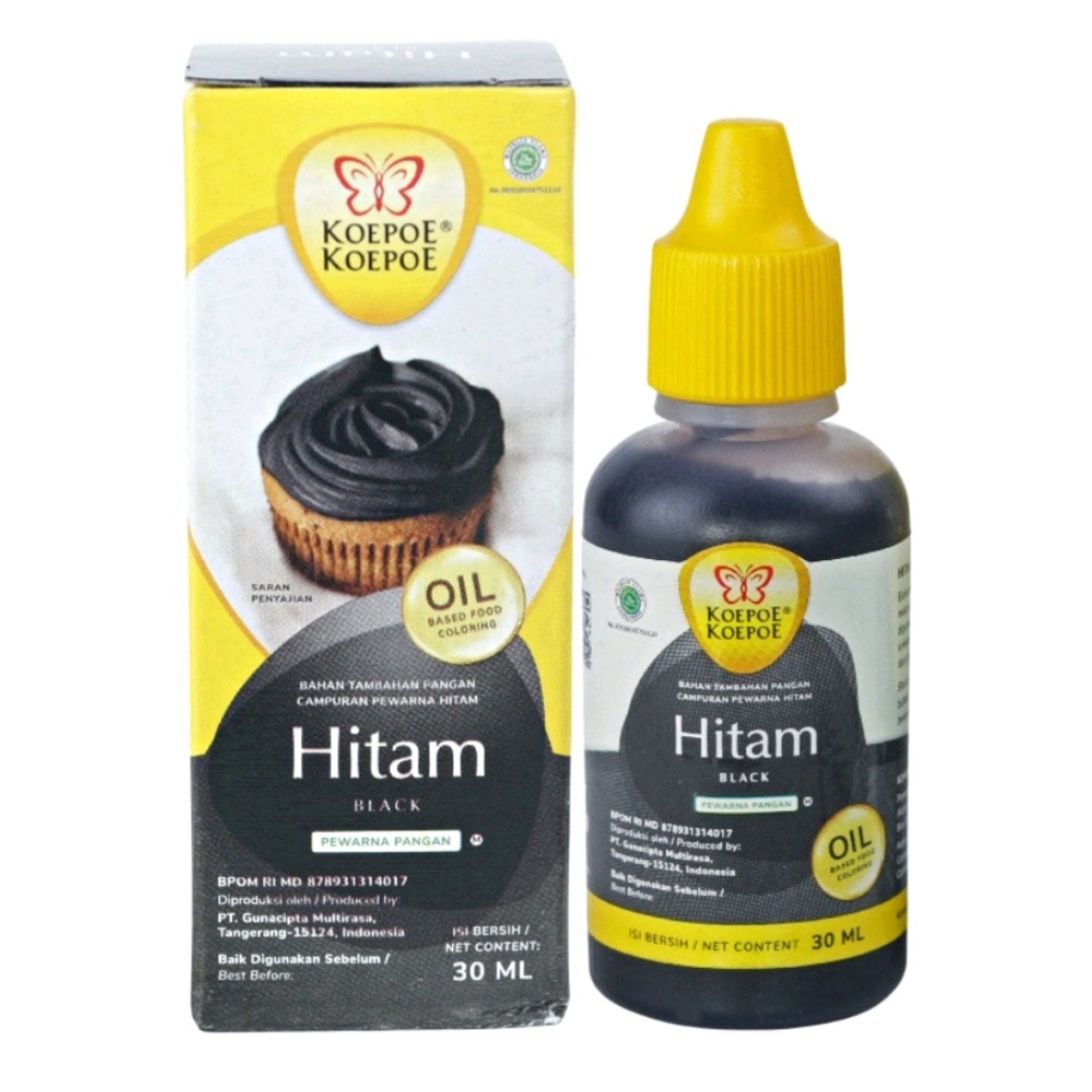 Pewarna Koepoe koepoe Oil based 30ML kupu kupu coloring new - HITAM