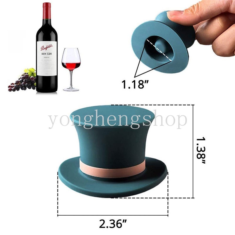 Stopper Botol Wine / Champagne / Bir Bentuk Topi Bahan Silikon Anti Bocor