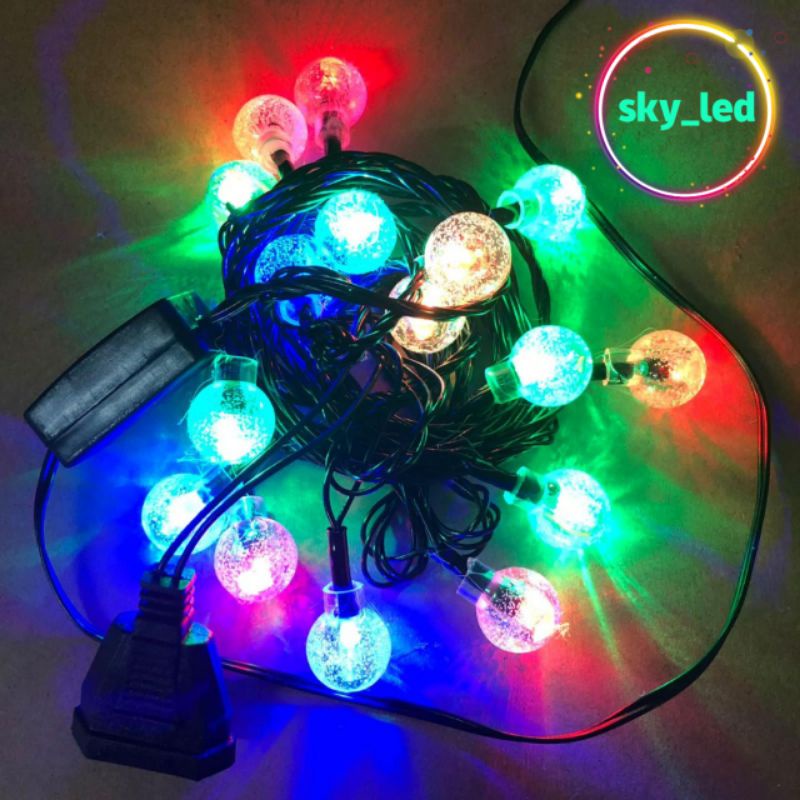 lampu tumblr/lampu natal led 10M /tumblr light/tumblr led 7warna lancip/roket/10M/ KABEL HITAM