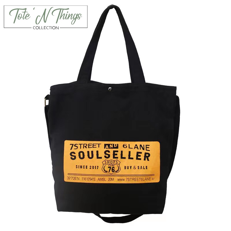 Tote bag import/shoulder bag import/top handle bag BLACK
