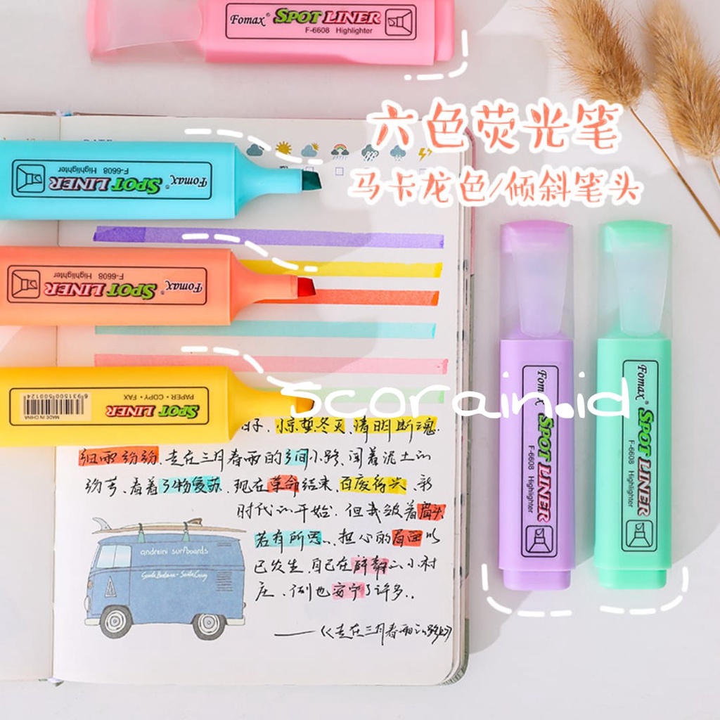 STABILO HIGHLIGHTER WARNA PASTEL COLOR | STABILO MACARON  WARNA CANDY WARNA WARNI | STABILO TEBAL SPIDOL WARNA | PENANDA BUKU CATATAN