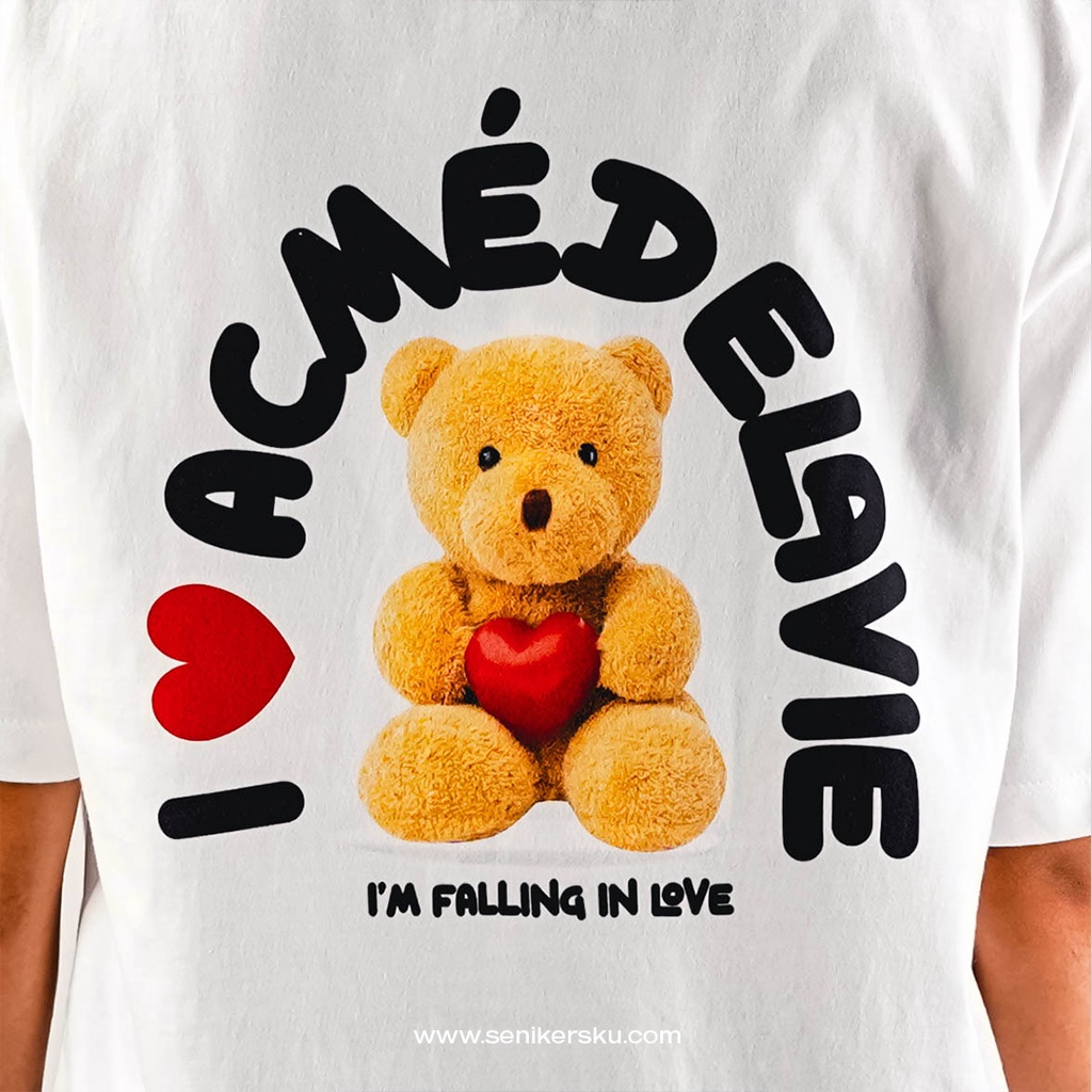 ADLV I Love Teddy Bear White Tee