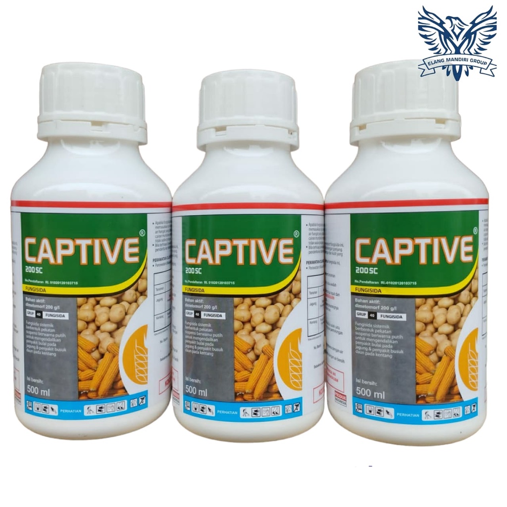Fungisida Captive 200SC 500ML Bahan Aktif Dimetomorf 200 g/l