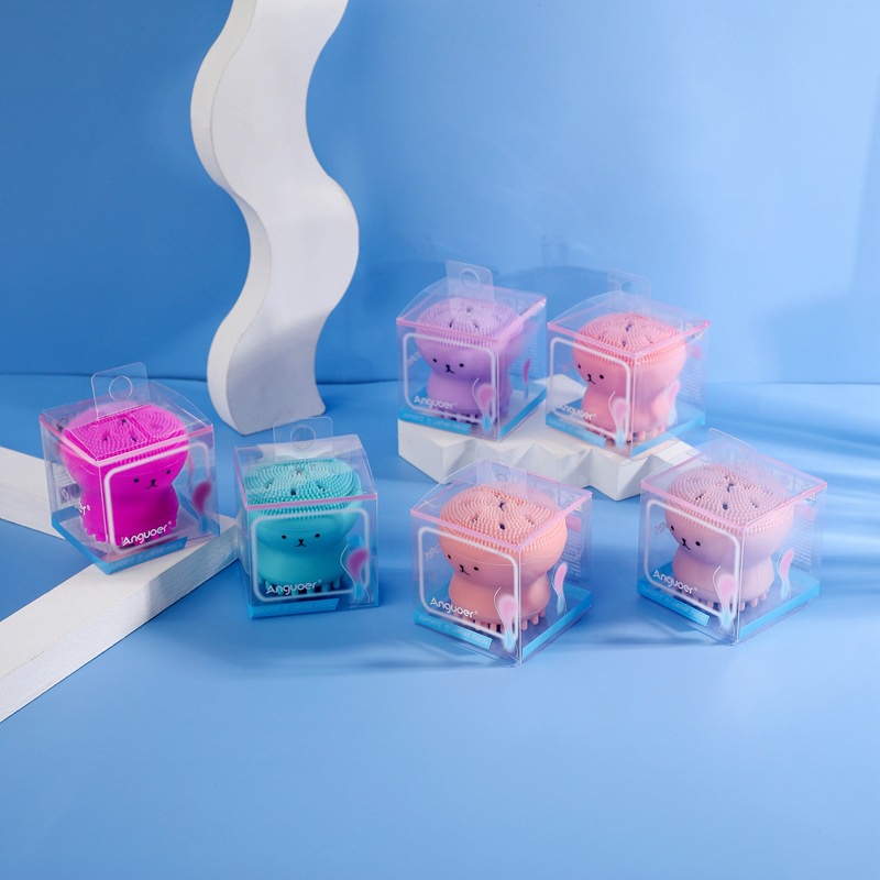 Spon Sikat Pembersih Wajah Silikon Makeup Cleansing Bentuk Gurita HL GURITA 23