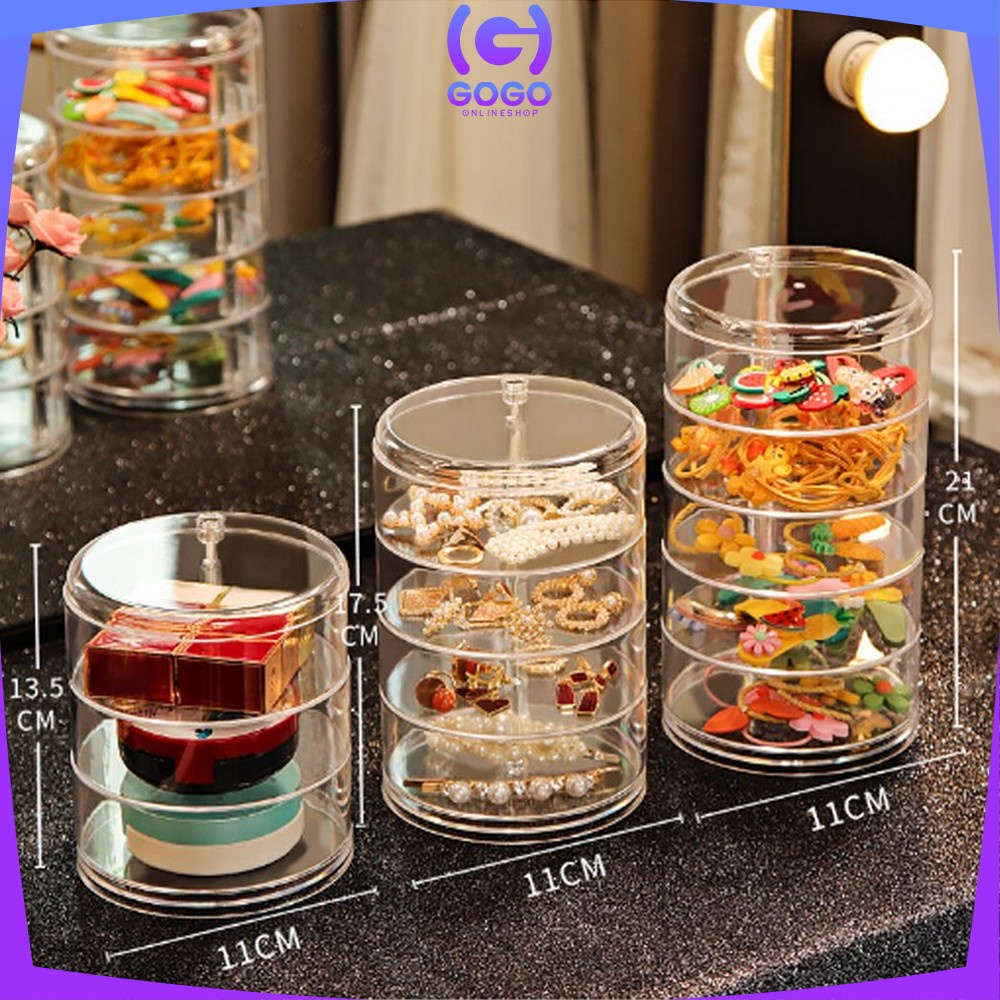 GOGO-K19 Rak Perhiasan Kalung Tempat Penyimpanan Cincin / Ikat Rambut Kotak Perhiasan Aksesoris Wanita