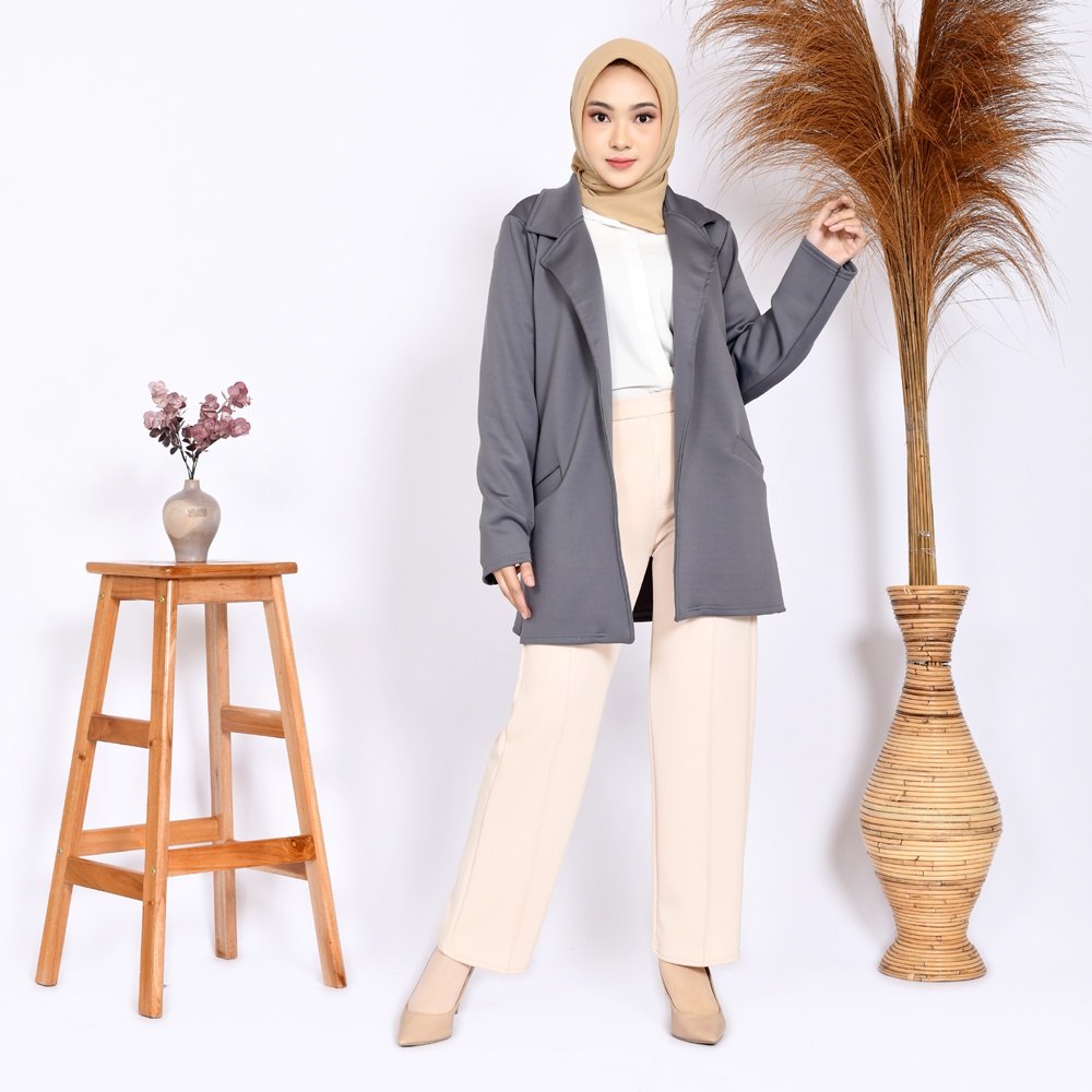 Pakaian Wanita Outer Blazer scuba Premium Nhm