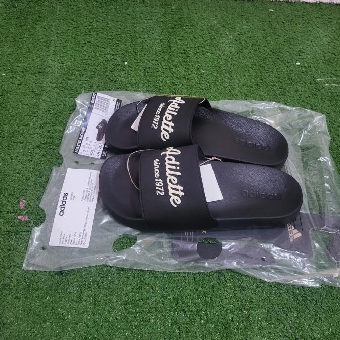 adidas original adilette shower slide sandal black white bnip