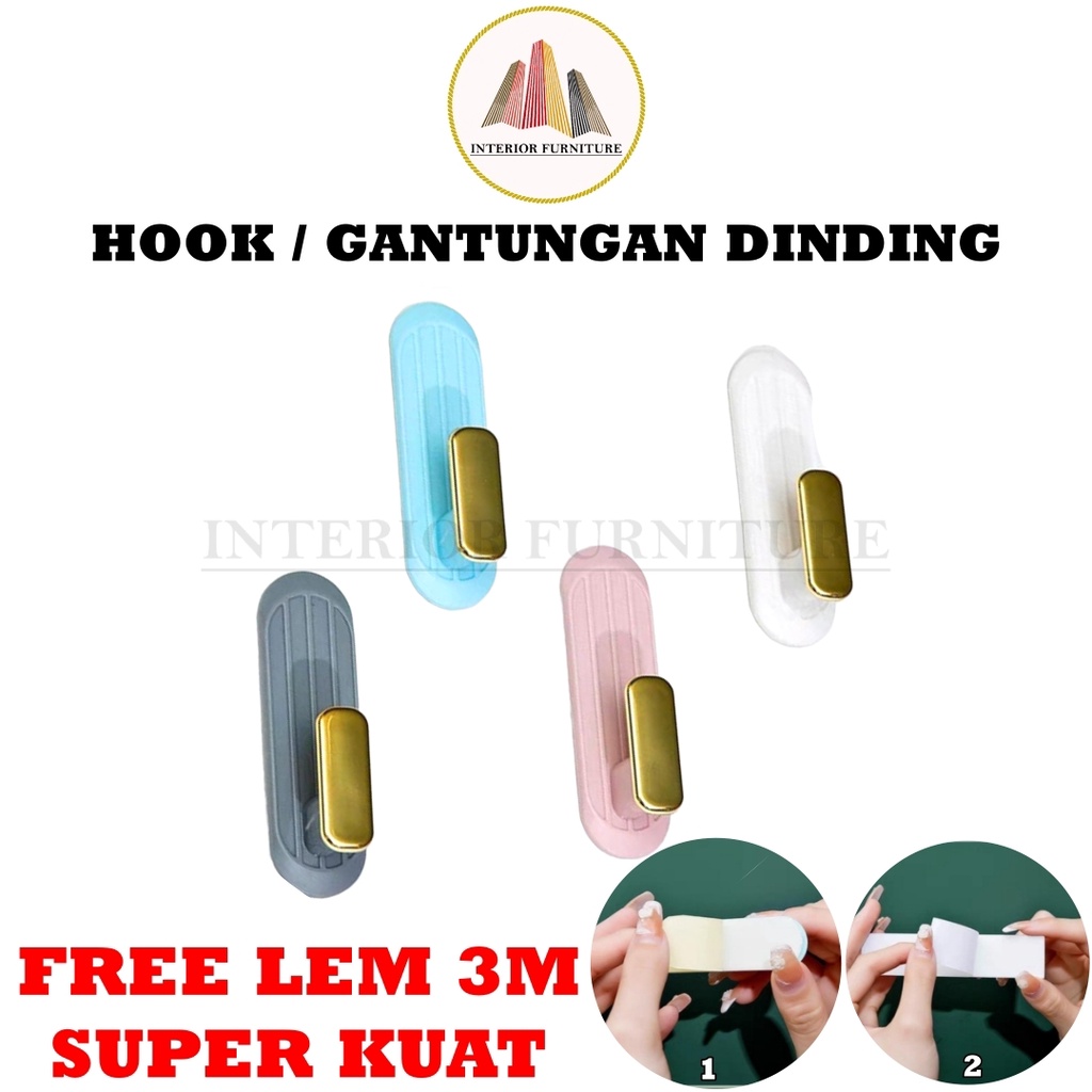 Hook Tempel Serbaguna Bisa Untuk Kait/Kunci/Baju/ Barang Lainnya